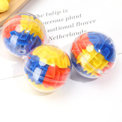 Early Education Toy Colorful Ball 3D Maze Stereo Maze Round Rolling Ball Round-Shaped Children's Intelligence Ball Mini Puzzle