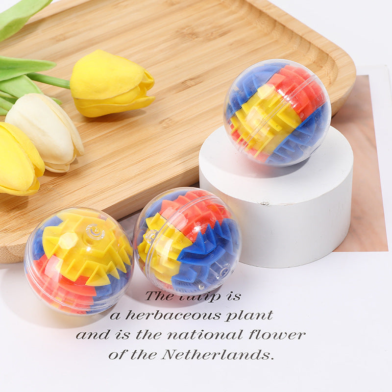 Early Education Toy Colorful Ball 3D Maze Stereo Maze Round Rolling Ball Round-Shaped Children's Intelligence Ball Mini Puzzle