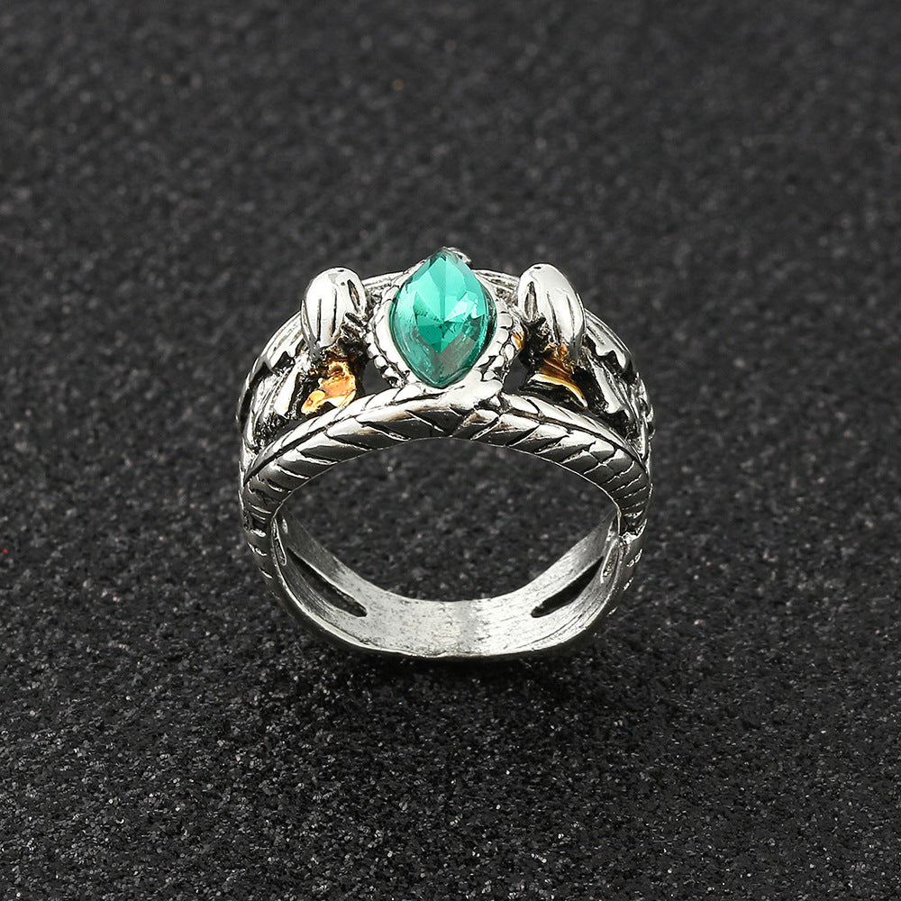 Lord of the Rings Aragorn Ring with Gemstone Men's Ring Cosplay Costume Accessory Jewelry for Men