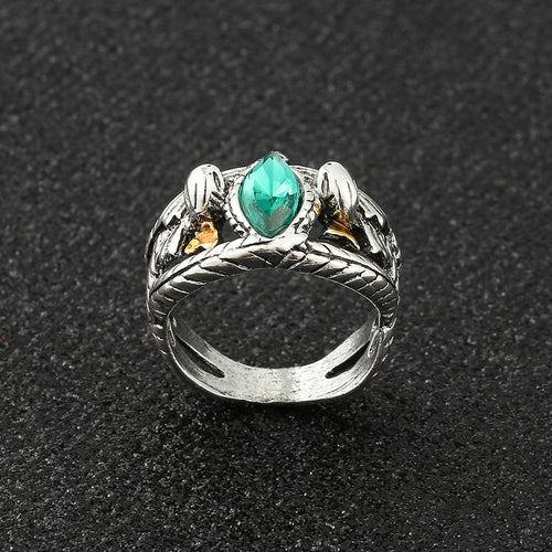 Lord of the Rings Aragorn Ring with Gemstone Men's Ring Cosplay Costume Accessory Jewelry for Men