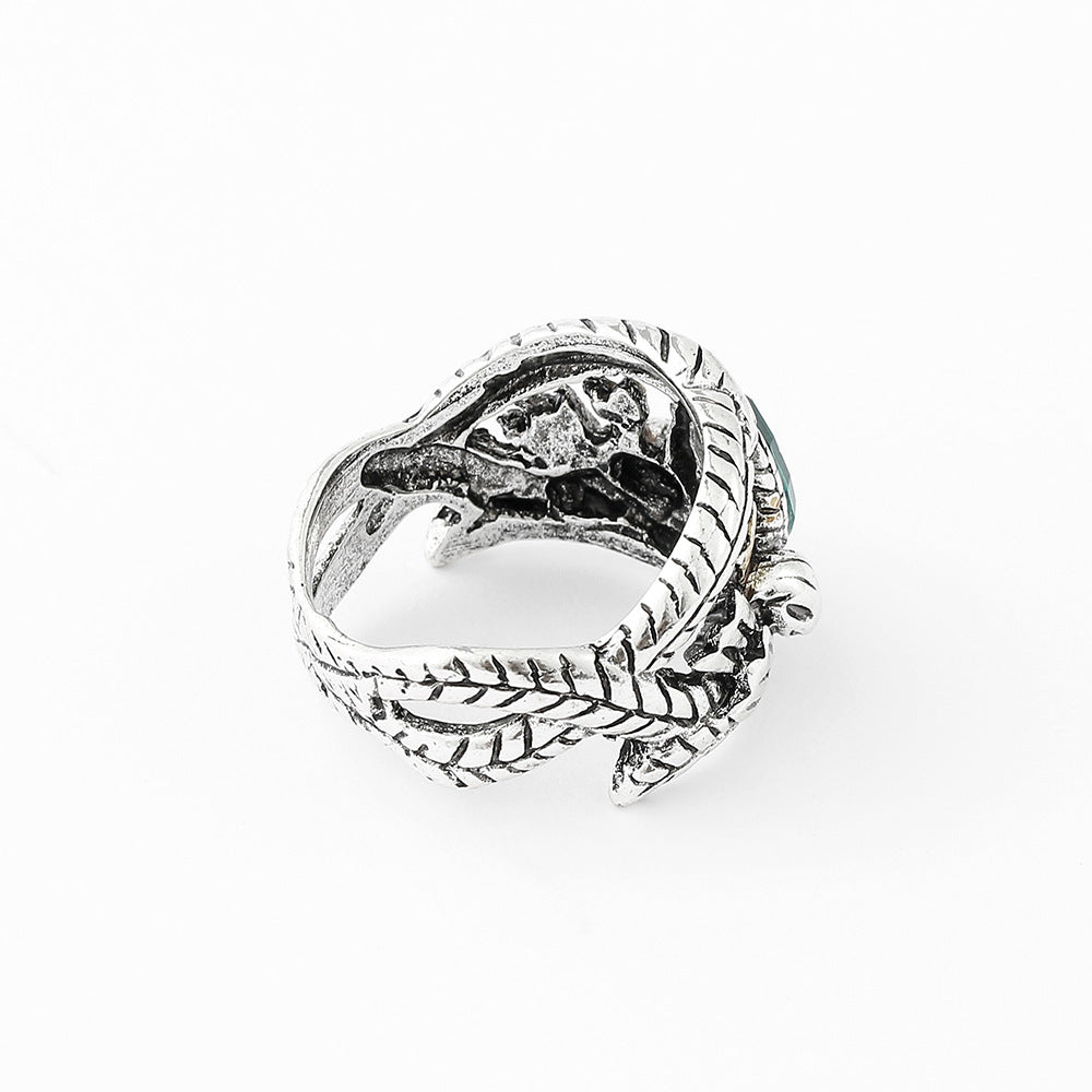 Lord of the Rings Aragorn Ring with Gemstone Men's Ring Cosplay Costume Accessory Jewelry for Men